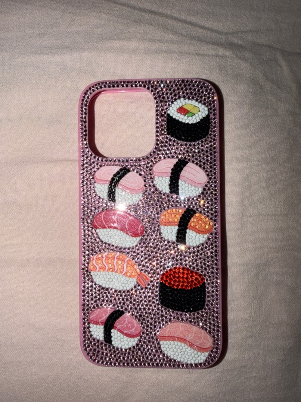 JW Pei Embellished Sushi iPhone 15 Pro Max Case - Pink